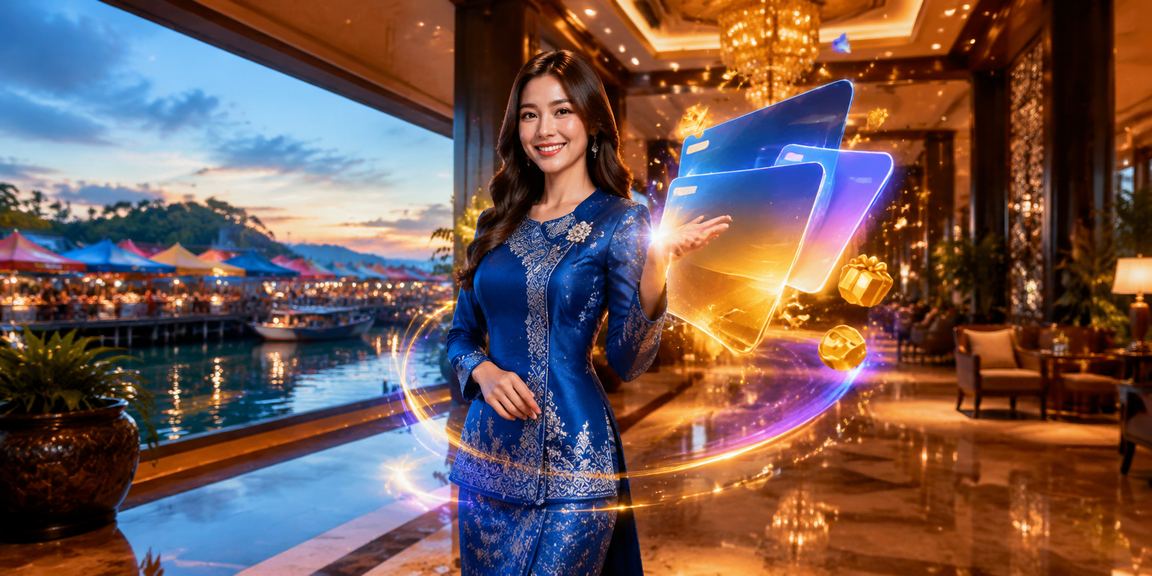 Peminat hiburan kasino Malaysia dalam busana tradisional menyemak paparan odds perlawanan