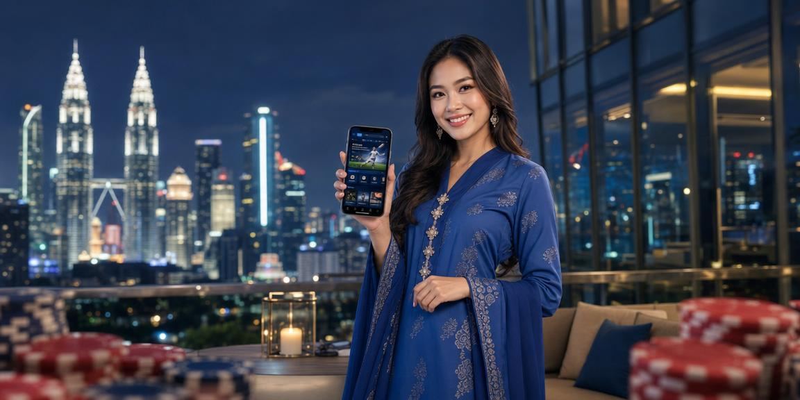 Pengguna di Seremban mengakses slot kasino mudah alih menggunakan telefon pintar dengan busana tradisional